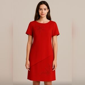 Elegant  Floral Embroidered Dress